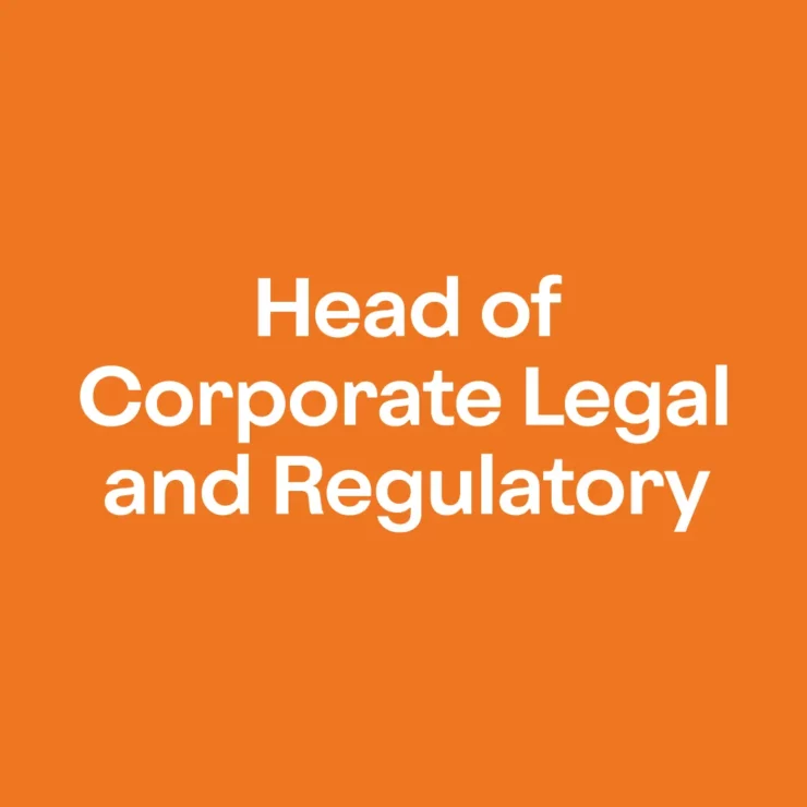 Head of Corporate Legal and Regulatory